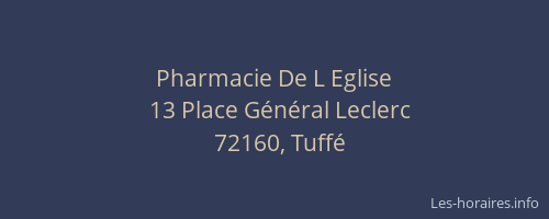 Pharmacie De L Eglise