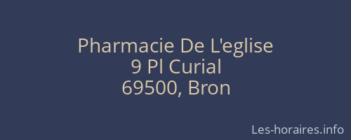 Pharmacie De L'eglise