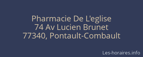 Pharmacie De L'eglise