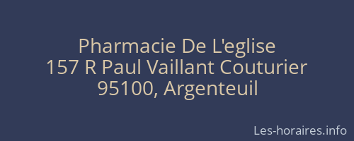 Pharmacie De L'eglise