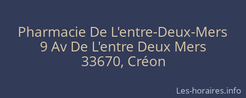 Pharmacie De L'entre-Deux-Mers