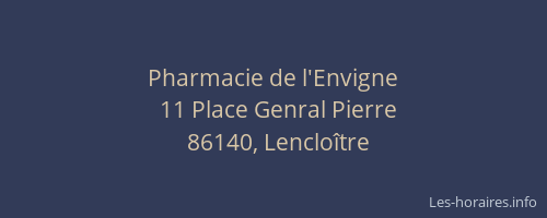 Pharmacie de l'Envigne