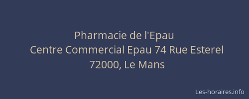 Pharmacie de l'Epau