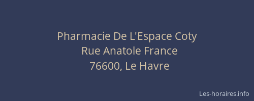 Pharmacie De L'Espace Coty