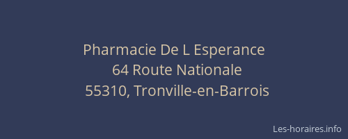 Pharmacie De L Esperance
