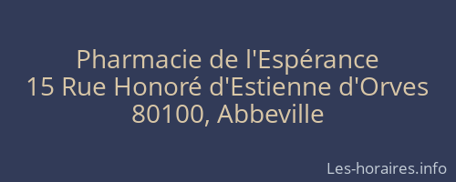 Pharmacie de l'Espérance