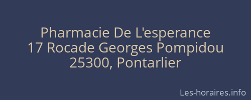 Pharmacie De L'esperance