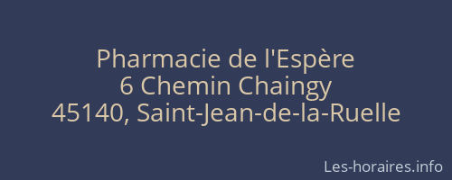 Pharmacie de l'Espère