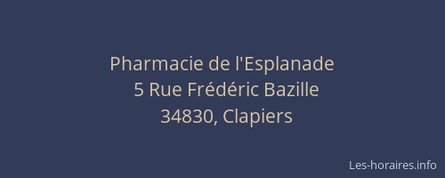 Pharmacie de l'Esplanade