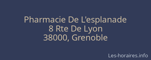 Pharmacie De L'esplanade