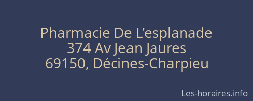 Pharmacie De L'esplanade