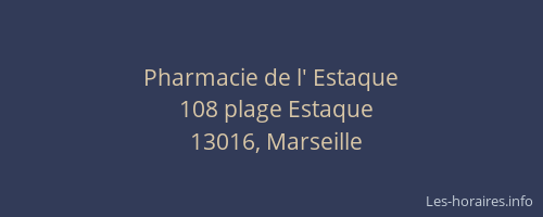 Pharmacie de l' Estaque