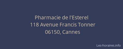 Pharmacie de l'Esterel