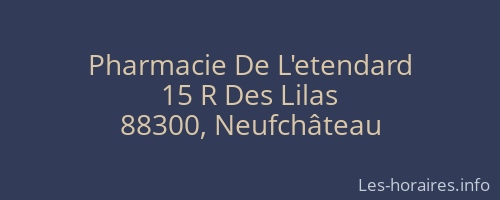 Pharmacie De L'etendard