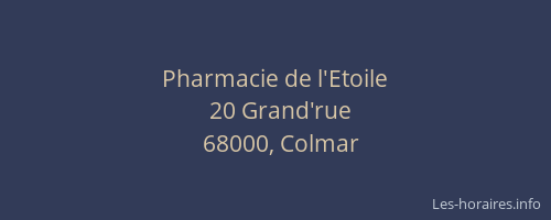 Pharmacie de l'Etoile