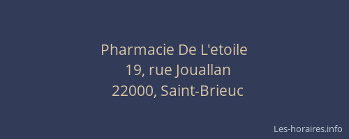Pharmacie De L'etoile