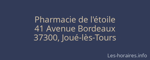 Pharmacie de l'étoile