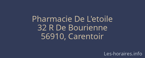 Pharmacie De L'etoile
