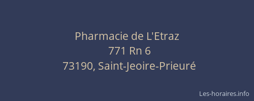 Pharmacie de L'Etraz