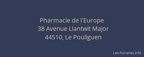 Pharmacie de l'Europe