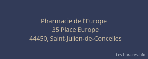 Pharmacie de l'Europe
