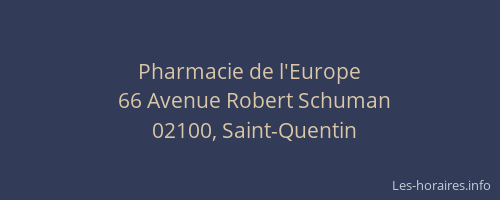 Pharmacie de l'Europe