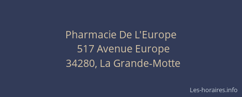 Pharmacie De L'Europe