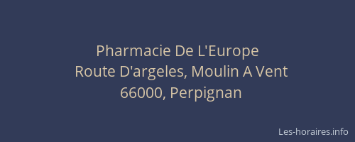 Pharmacie De L'Europe