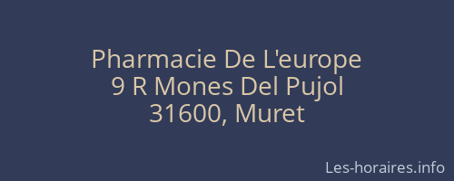 Pharmacie De L'europe
