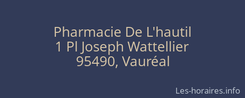 Pharmacie De L'hautil