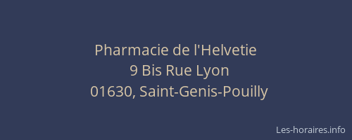 Pharmacie de l'Helvetie