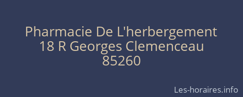 Pharmacie De L'herbergement