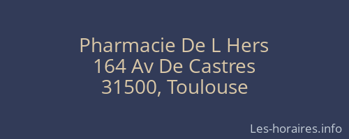 Pharmacie De L Hers