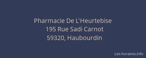 Pharmacie De L'Heurtebise