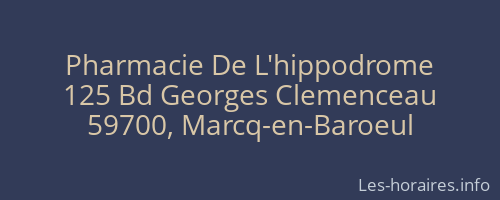 Pharmacie De L'hippodrome
