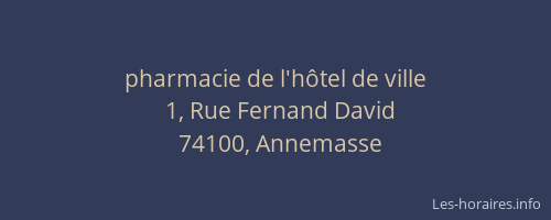 pharmacie de l'hôtel de ville
