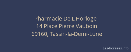 Pharmacie De L'Horloge