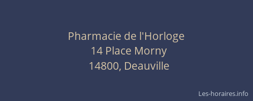 Pharmacie de l'Horloge