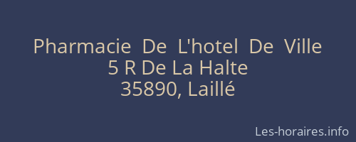 Pharmacie  De  L'hotel  De  Ville