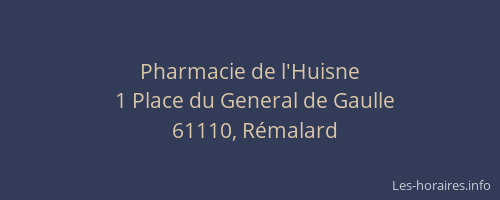 Pharmacie de l'Huisne