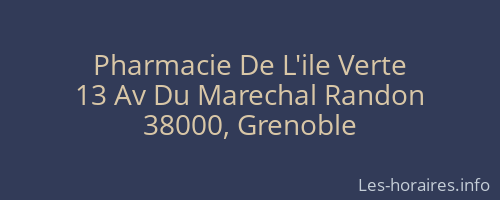 Pharmacie De L'ile Verte