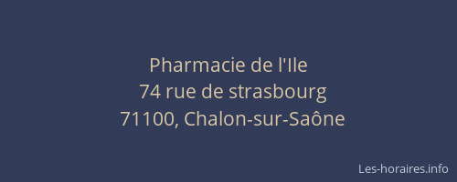 Pharmacie de l'Ile