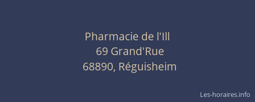 Pharmacie de l'Ill