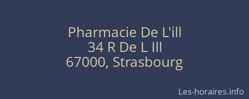 Pharmacie De L'ill