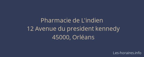 Pharmacie de L'indien