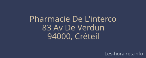Pharmacie De L'interco