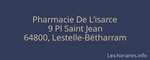 Pharmacie De L'isarce