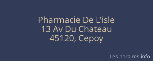 Pharmacie De L'isle