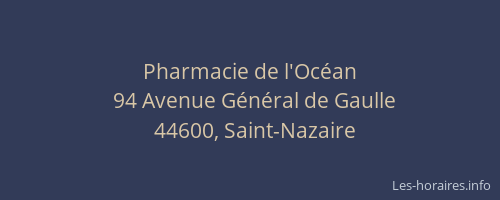 Pharmacie de l'Océan