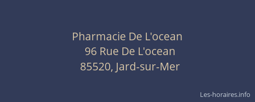 Pharmacie De L'ocean
